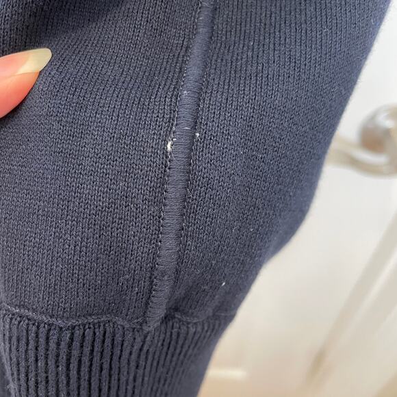 Banana Republic Mens Reversible Sweatshirt Prep Navy Stripe NWT XL Tall - Picture 7 of 7